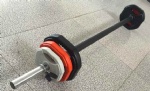 weight lifting color rubber barbell set